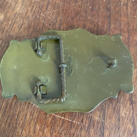 Vintage Western Belt Buckle Horse Head Brass Raintree USA 70s Equestrian Cowgirl - Picture 4 of 10